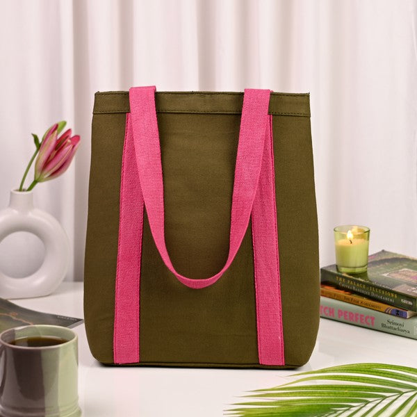 Colour Pop Tall Tote – Olive