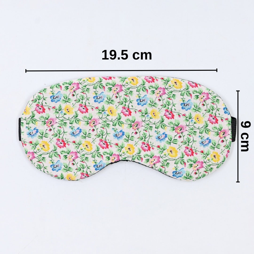 Cotton Sleeping Eye Mask - White Floral