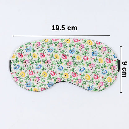 Cotton Sleeping Eye Mask - White Floral