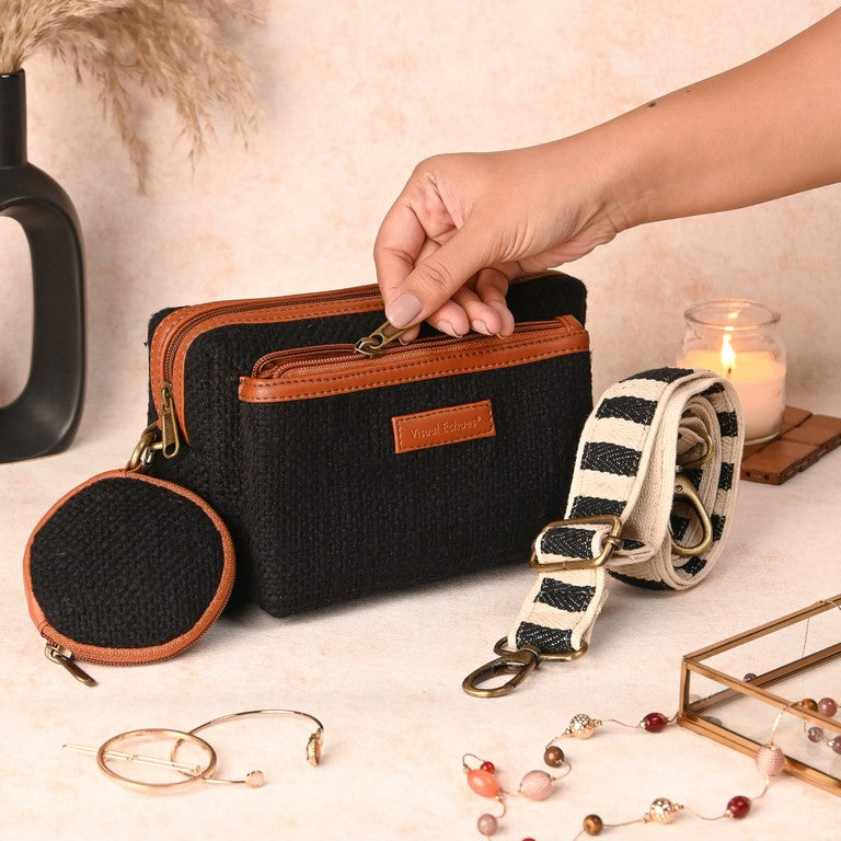 Box Sling Bags - Black Beauty