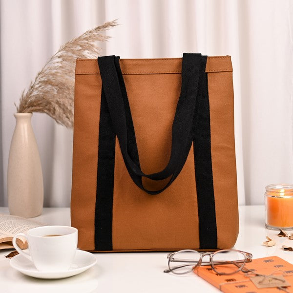 Colour Pop Tall Tote – Camel Brown