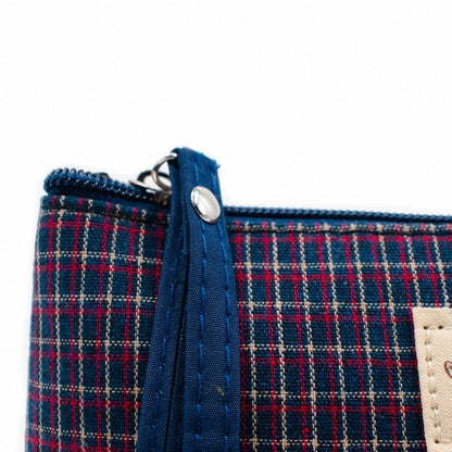 Checkered Daily Essential Pouch_Midnight Blue