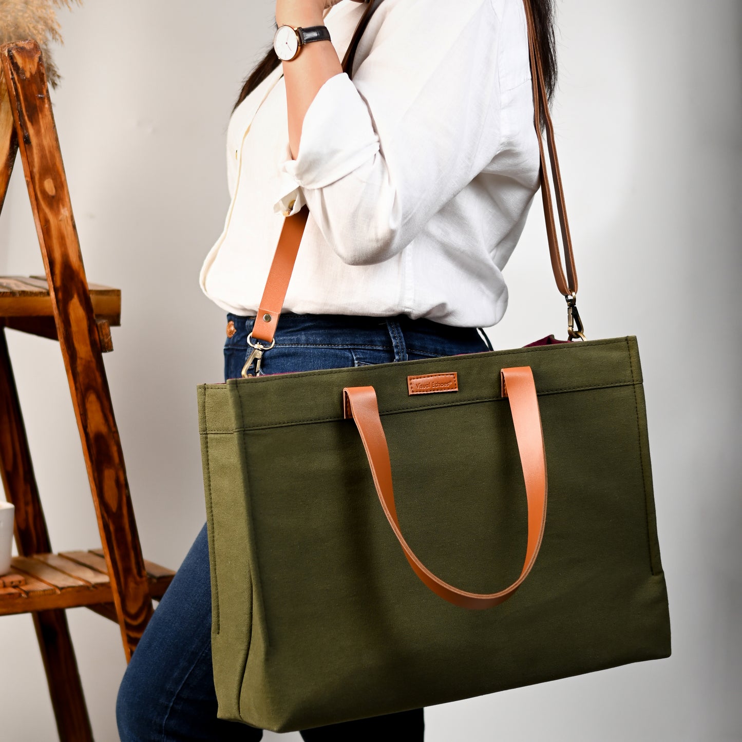 AM to PM Tote Bag_Olive Green