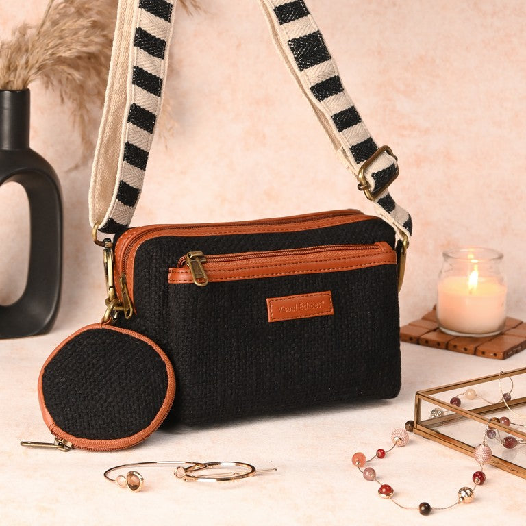 Box Sling Bags - Black Beauty