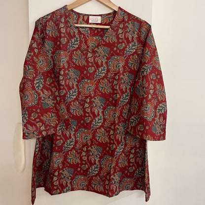 Rang Coord Set - Maroon Floral