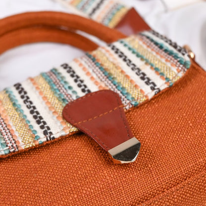 Boho Chic Sling Handbag - Rust Rush