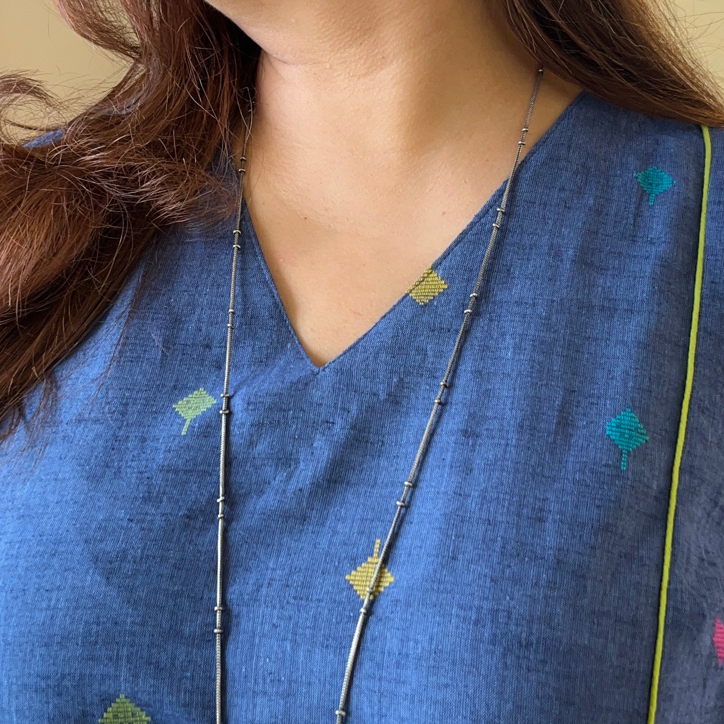 Arth Handwoven Kurta Set - Denim Blue