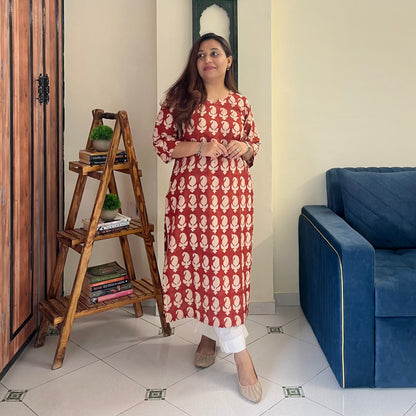Bagru Hand Block Printed Kurta