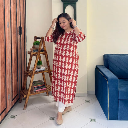 Bagru Hand Block Printed Kurta