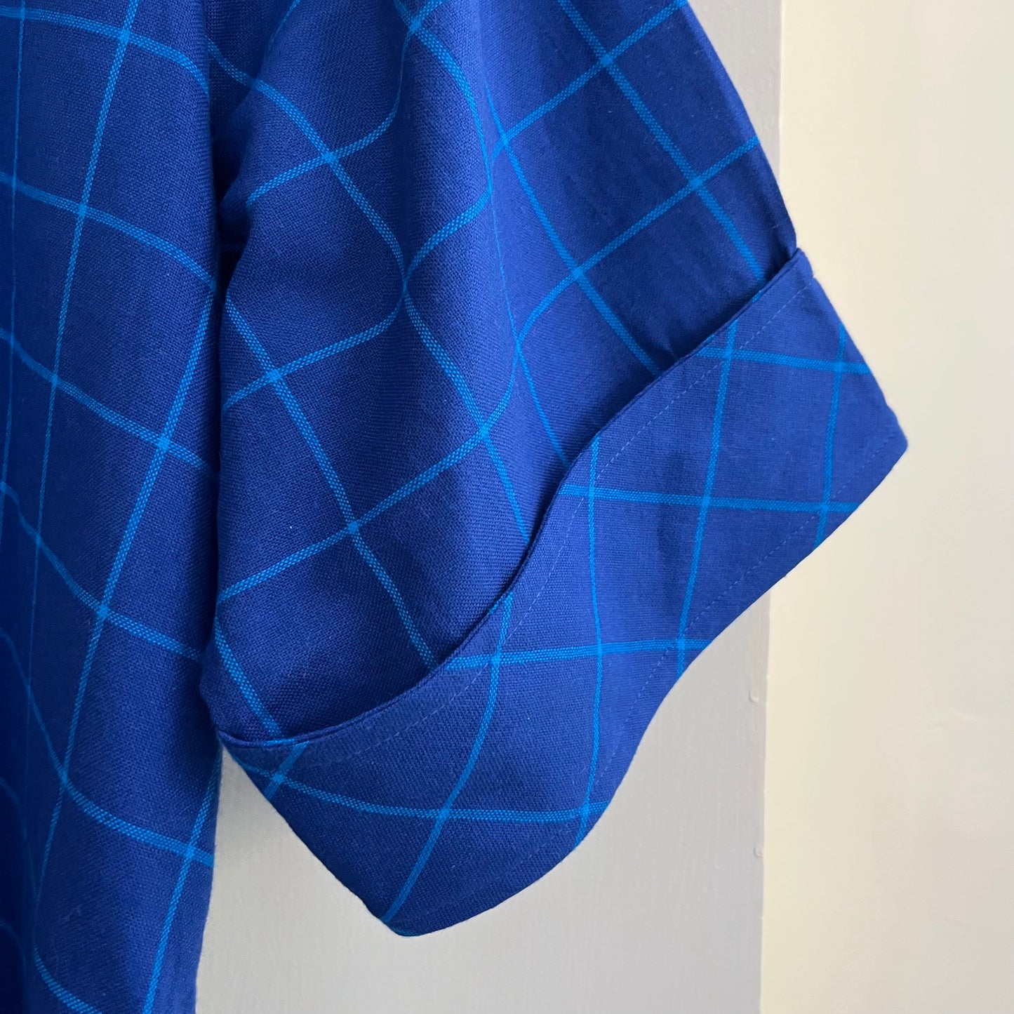 The Check Edit Handloom Kurta - Royal Blue