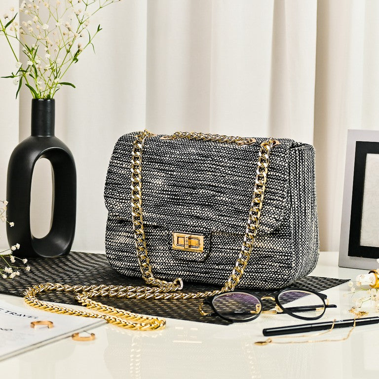 Midnight Black Perky Sling Bag