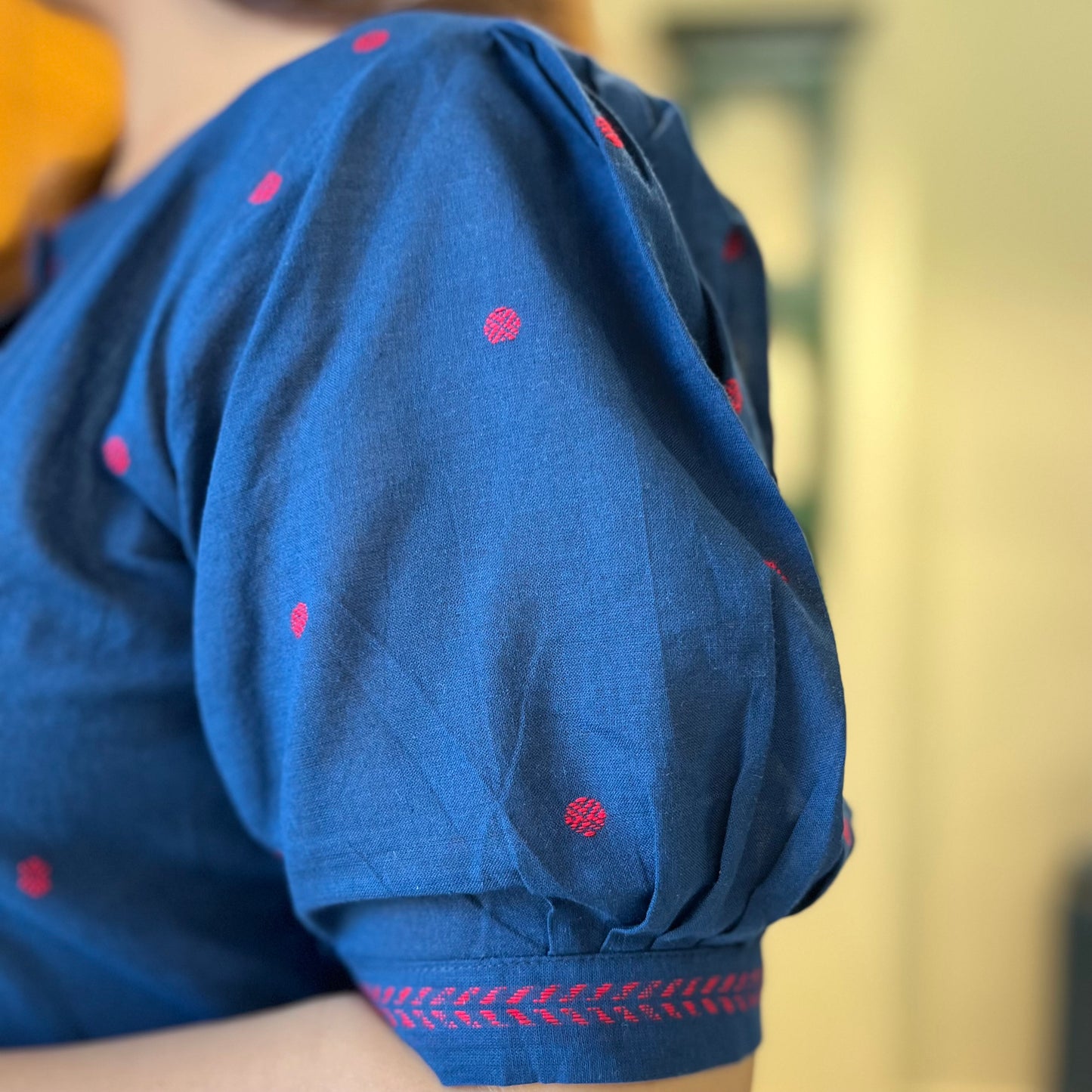 Kapaas Hondloom Cotton Kurta Set_Blue