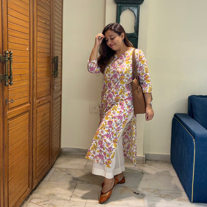 Saadgi 2.0 - Handblock Printed Everyday Kurtas - White