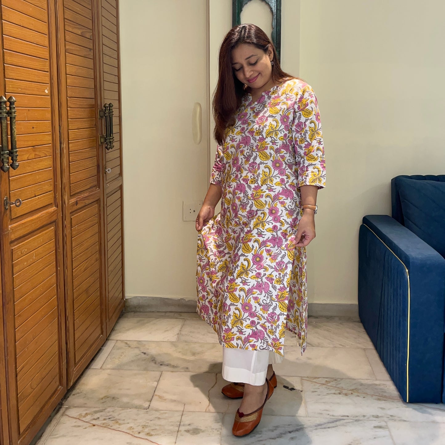 Saadgi 2.0 - Handblock Printed Everyday Kurtas - White