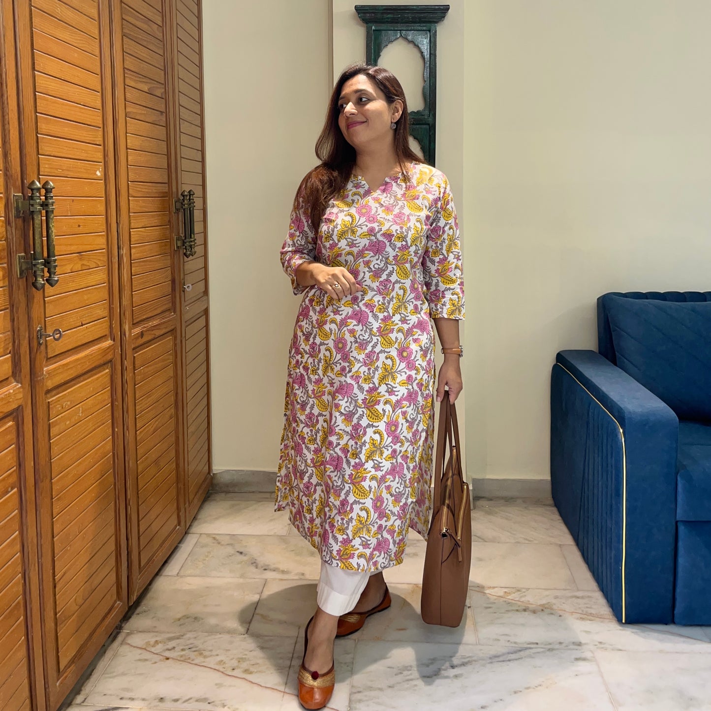 Saadgi 2.0 - Handblock Printed Everyday Kurtas - White