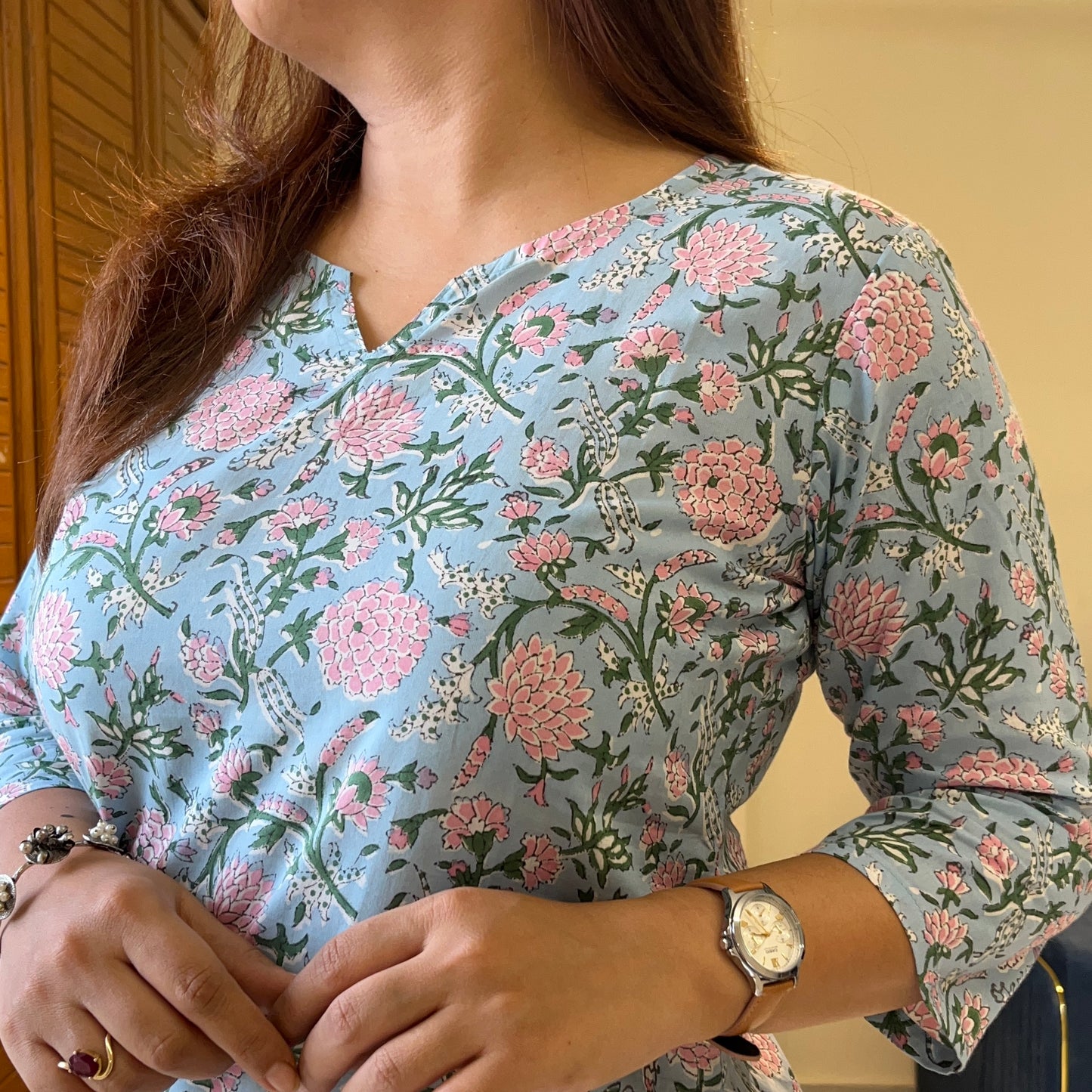 Saadgi 2.0 - Handblock Printed Everyday Kurtas - Blue