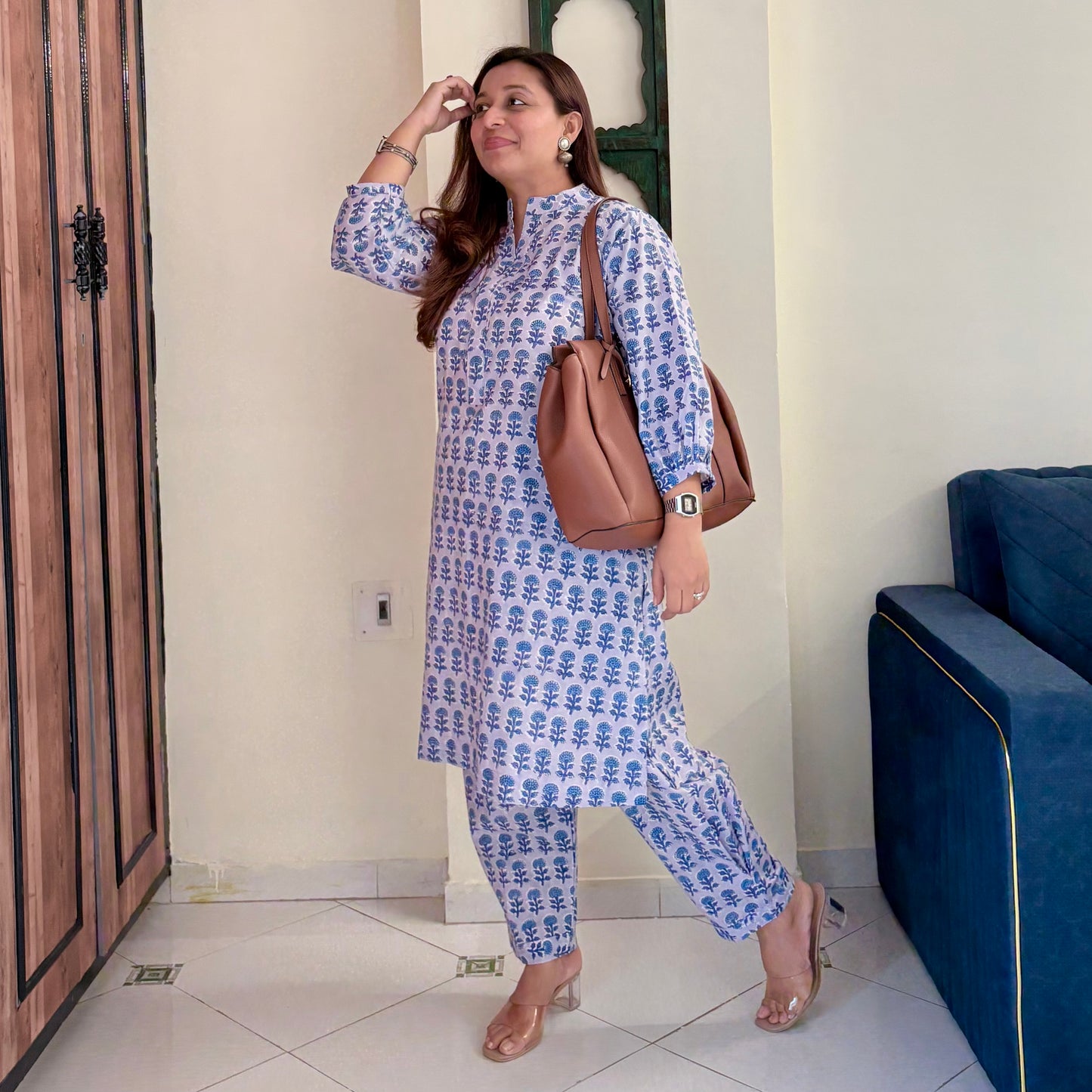Neer Coord Set (Kurta & Pant) - Lilac