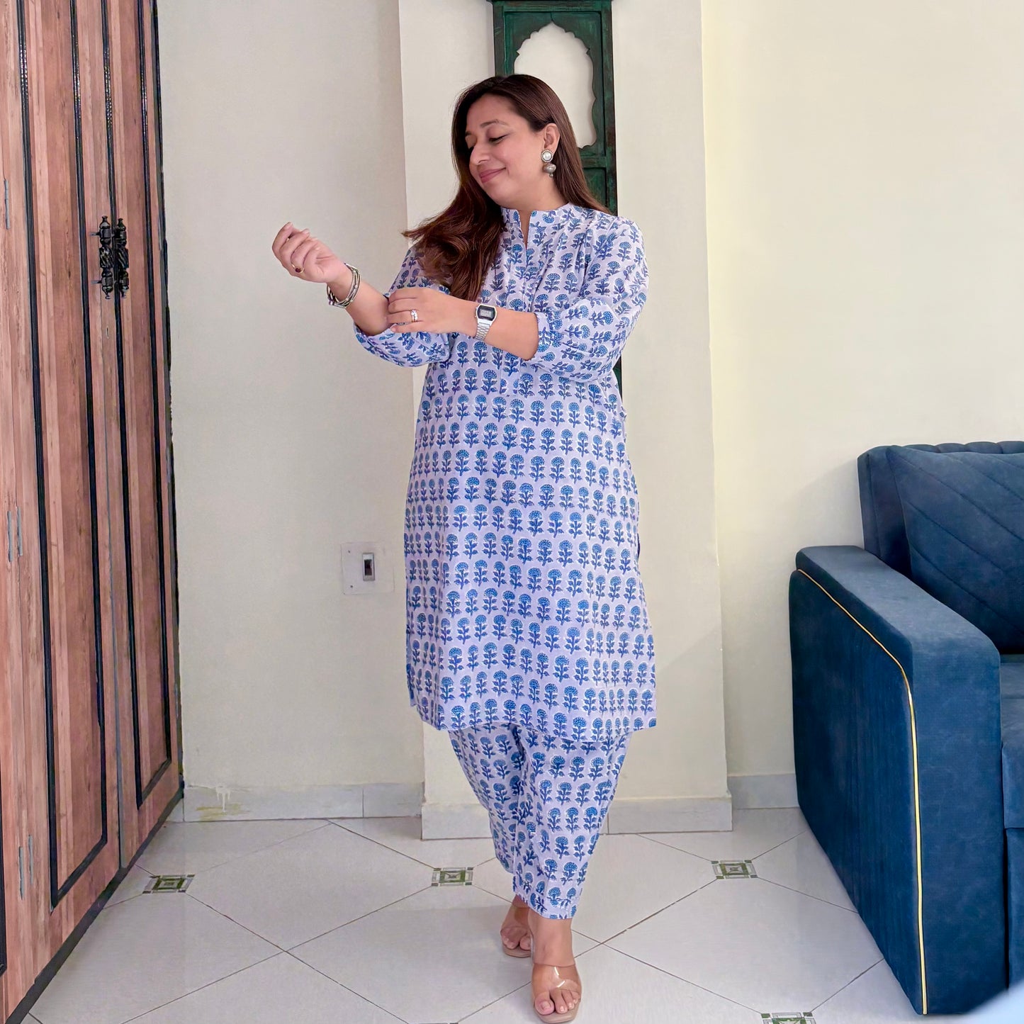 Neer Coord Set (Kurta & Pant) - Lilac