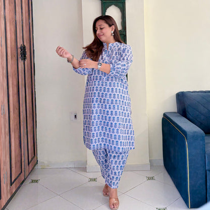 Neer Coord Set (Kurta & Pant) - Lilac