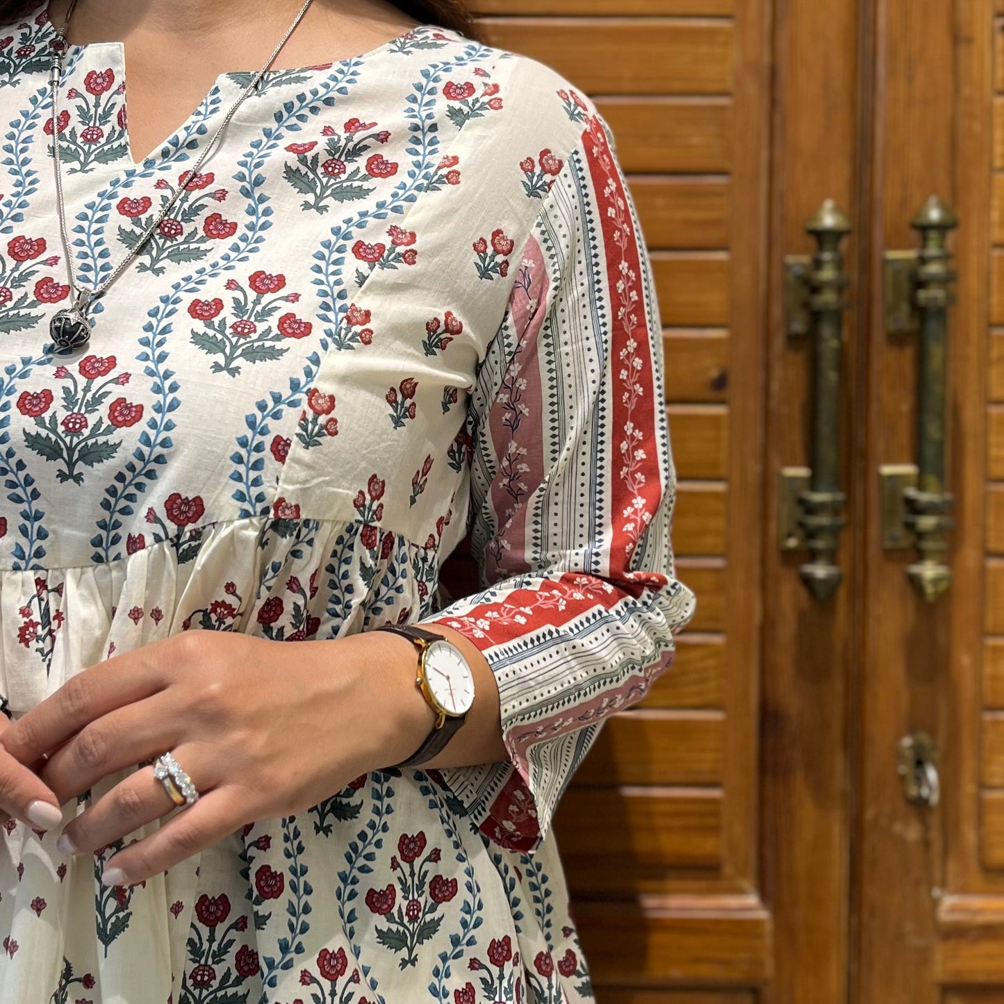 Ruh- Handblock Printed Everyday Kurta - Ivory