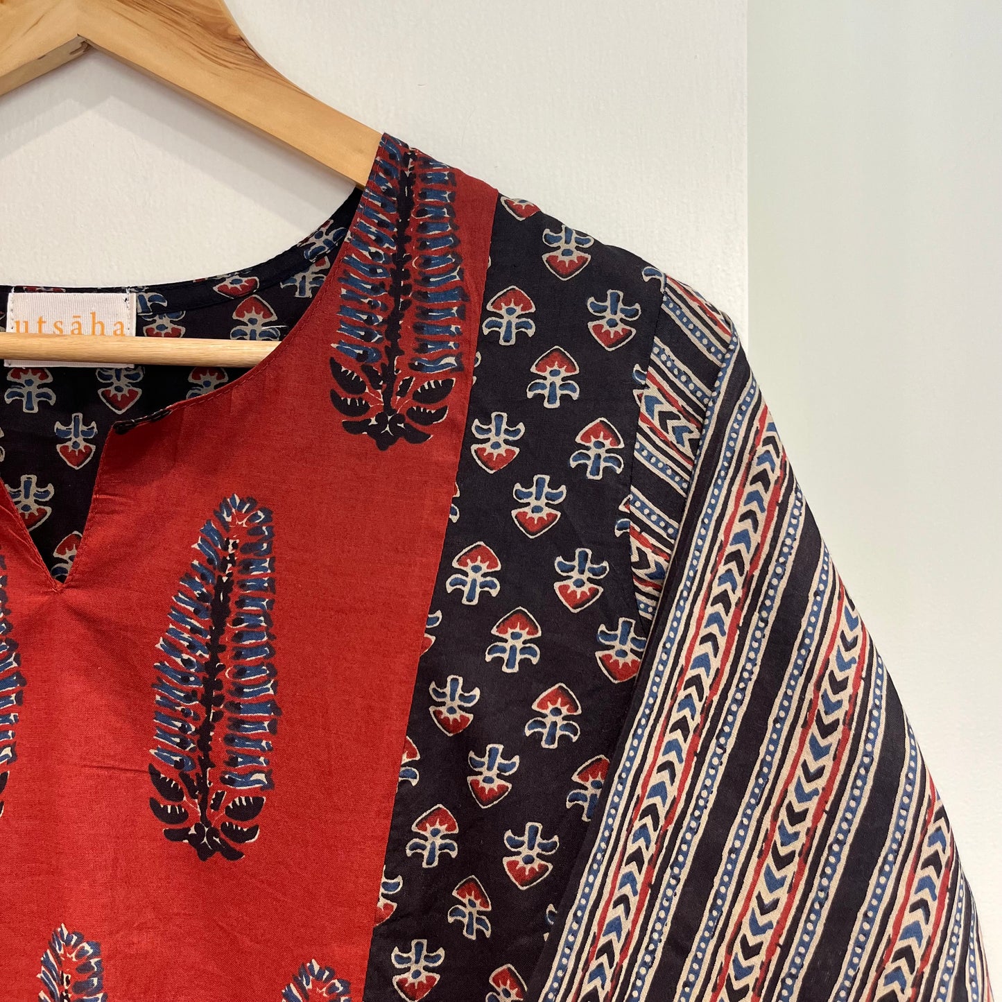 Ruh- Handblock Printed Everyday Kurta - Maroon