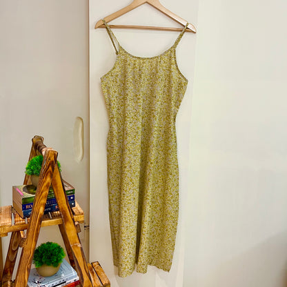 Noodle Strap Pure Cotton Dress 2.0 - Yellow