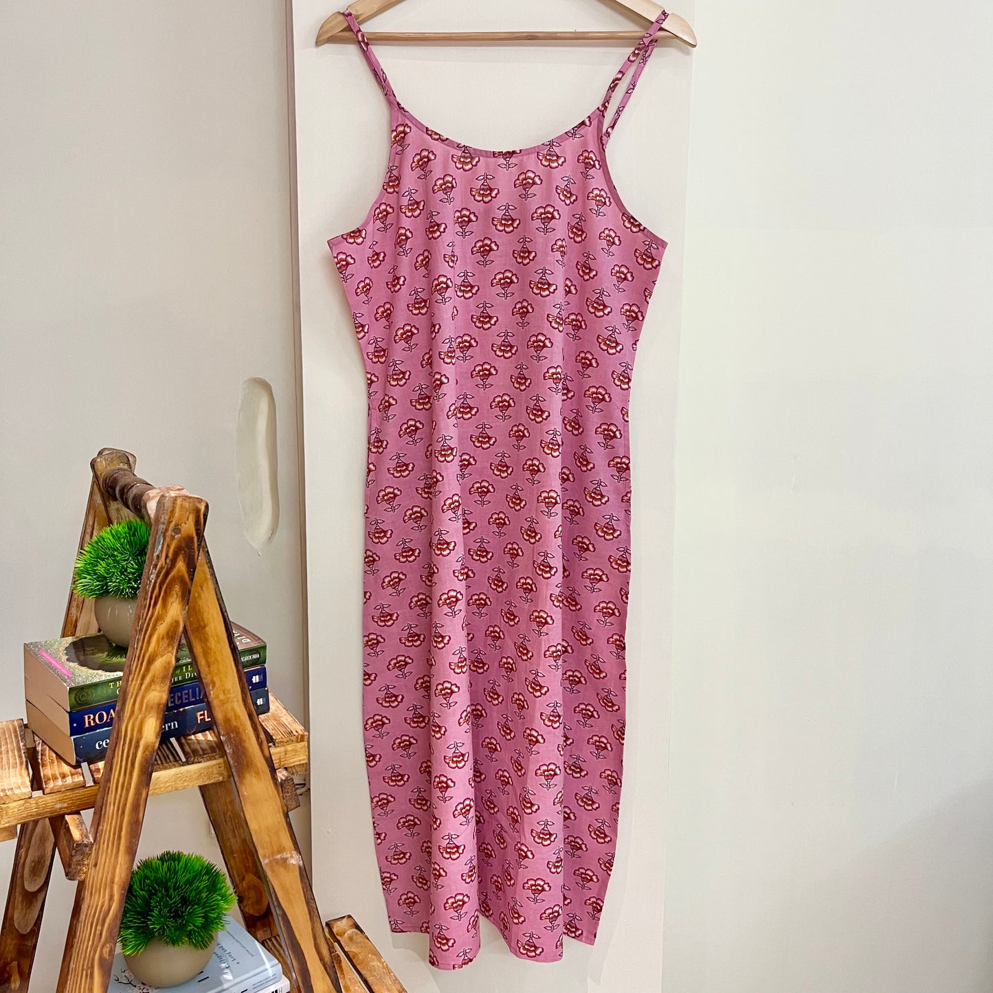 Noodle Strap Pure Cotton Dress 2.0 - Pink