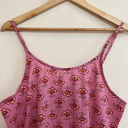 Noodle Strap Pure Cotton Dress 2.0 - Pink