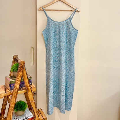 Noodle Strap Pure Cotton Dress 2.0 - Ice Blue