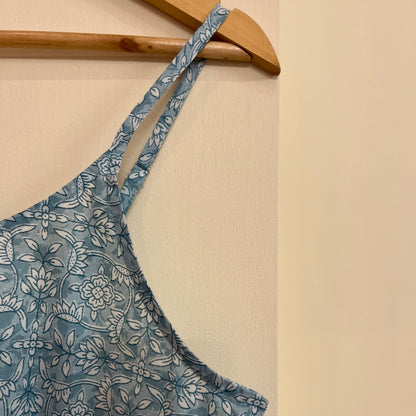 Noodle Strap Pure Cotton Dress 2.0 - Ice Blue