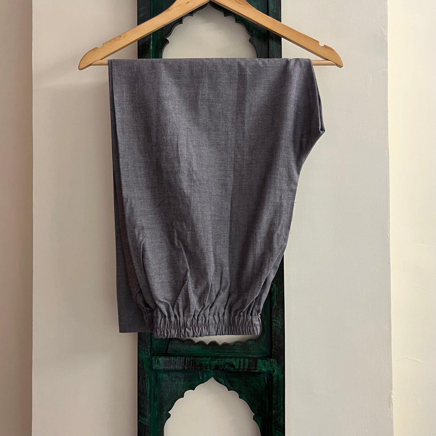 Mira Cotton Co-ord Set - Grey & Lime Green