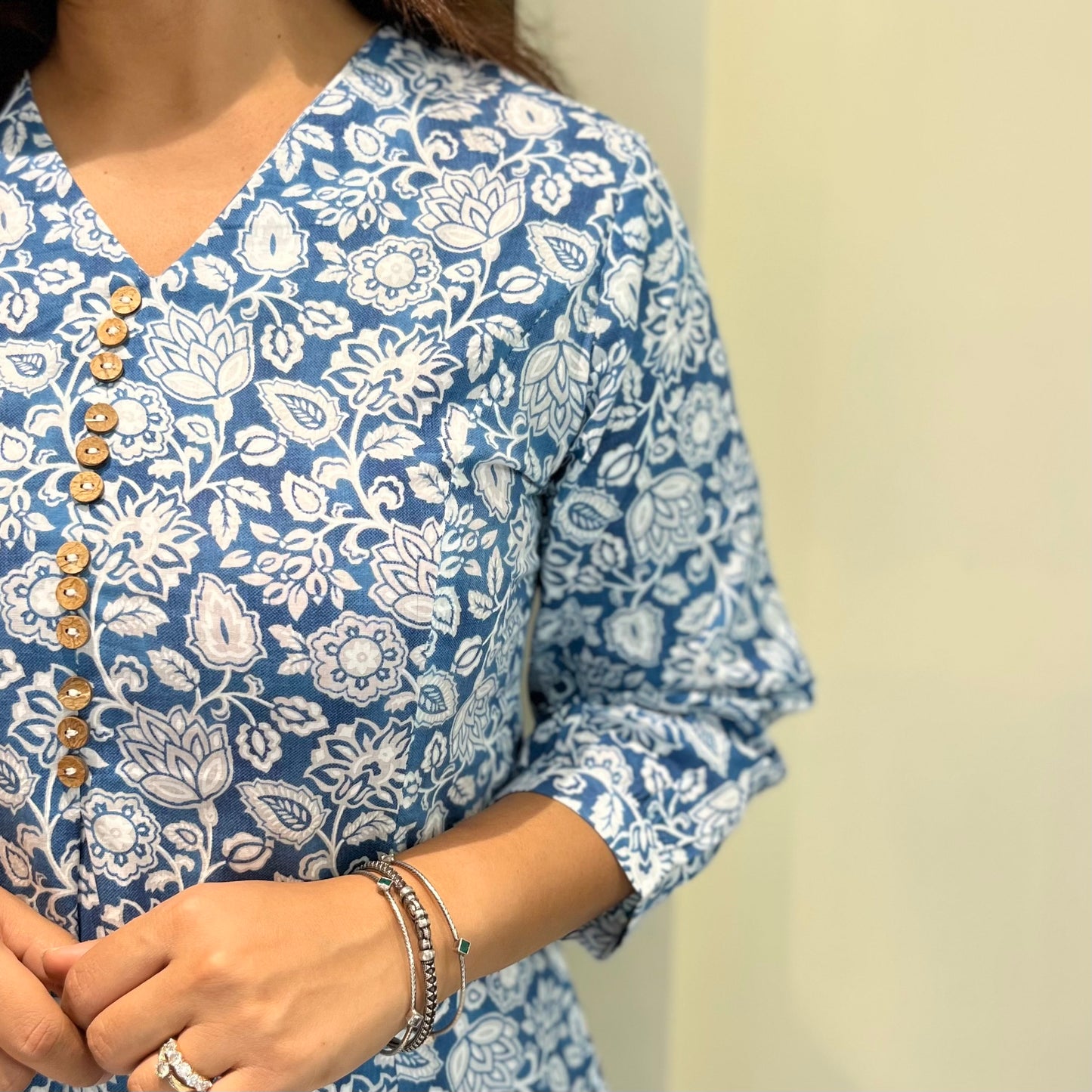 Ritu - Workwear Kurta Set (Kurta & Pant)_Blue