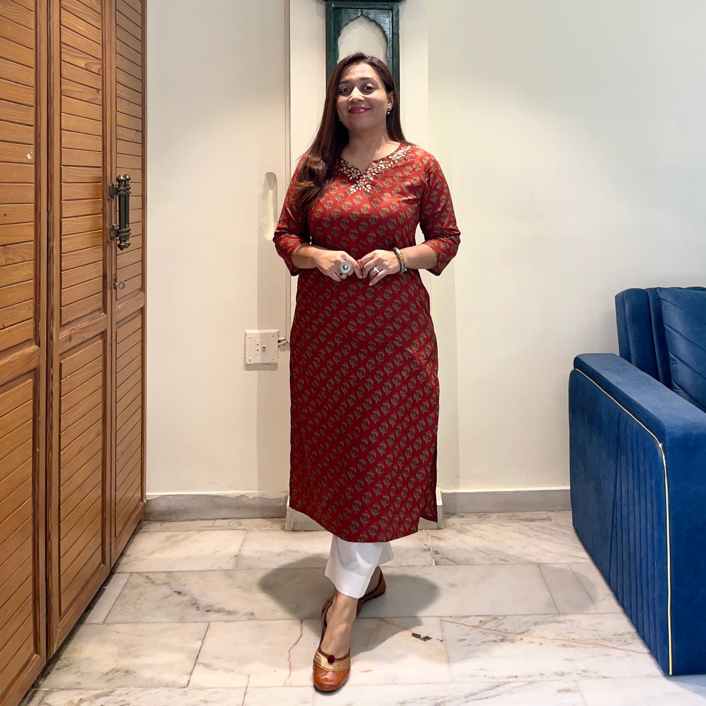 Kriti Handcrafted Kurtas - Maroon