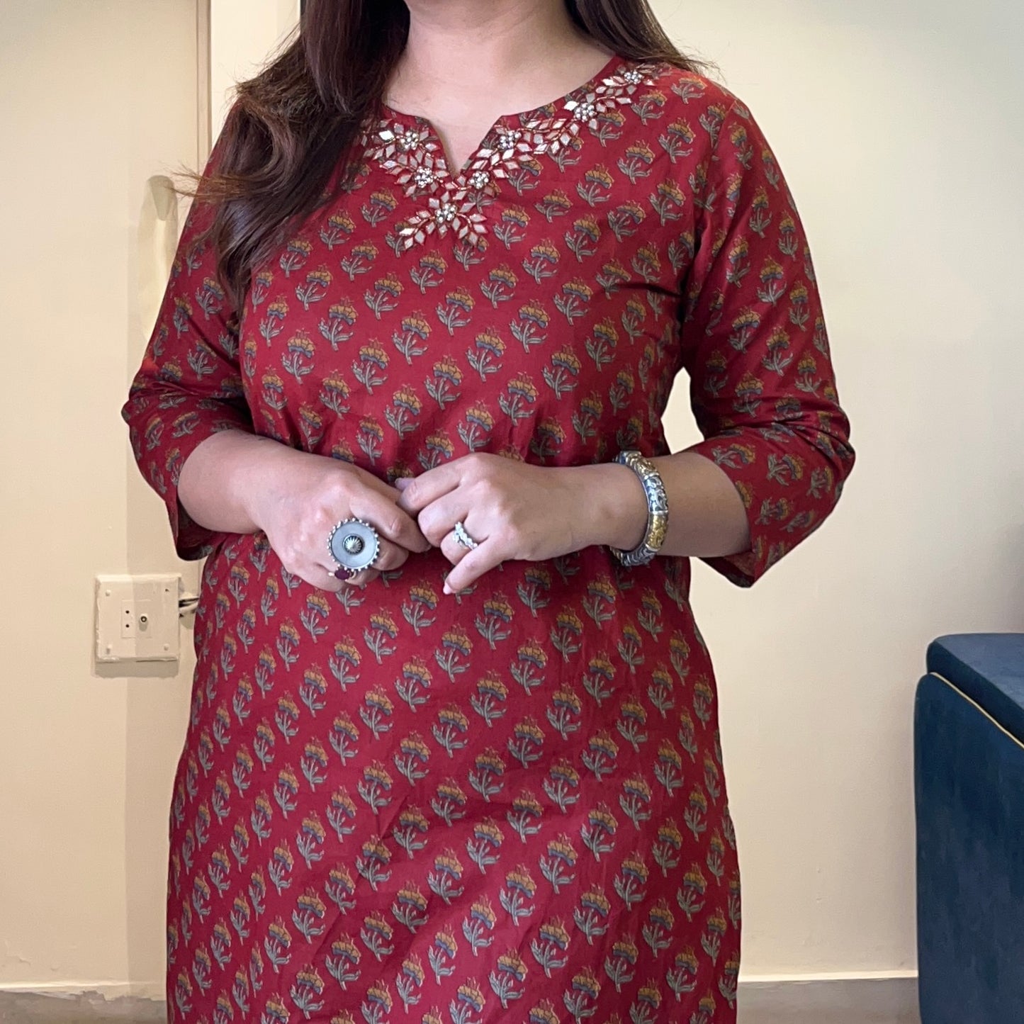 Kriti Handcrafted Kurtas - Maroon