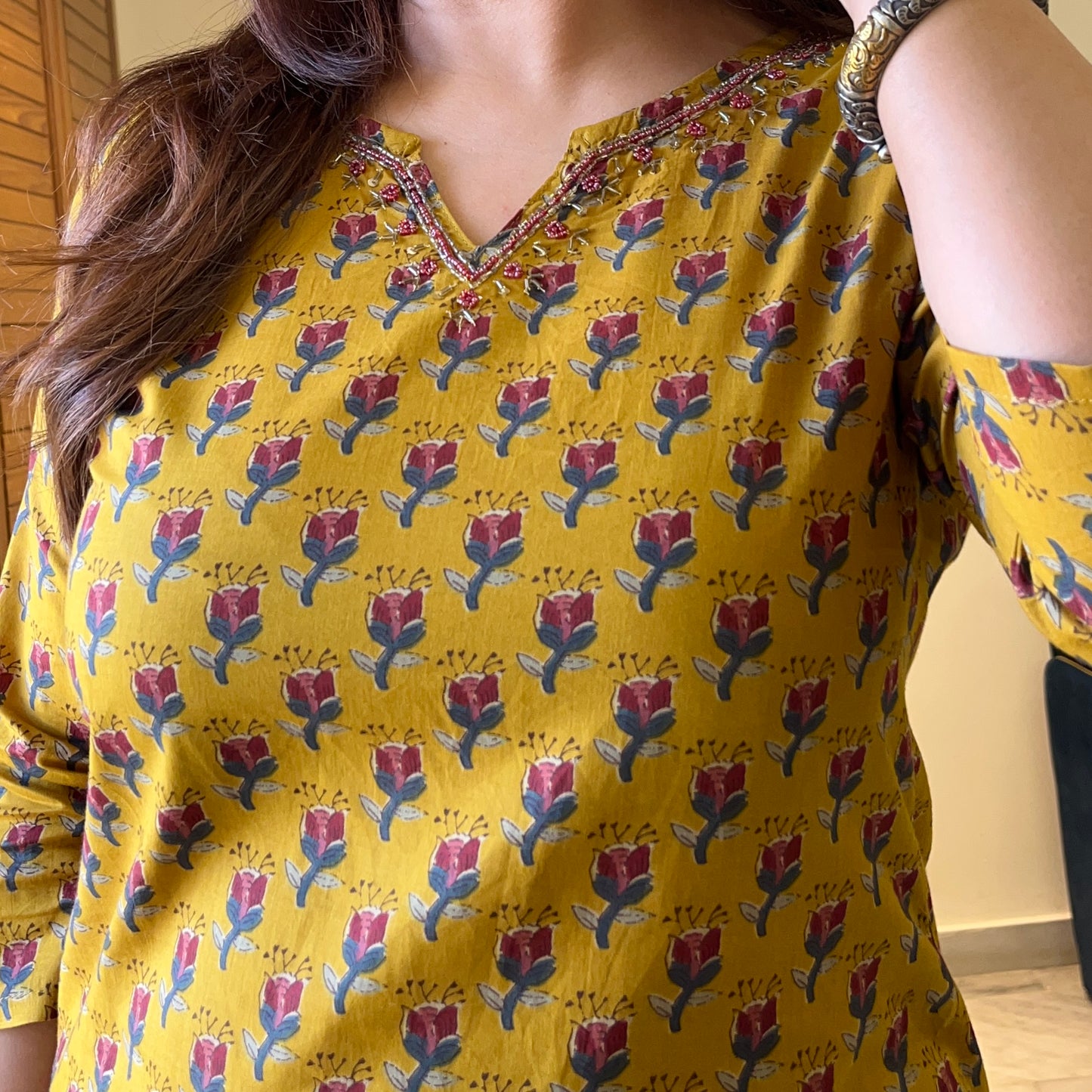 Kriti Handcrafted Kurtas - Mustard