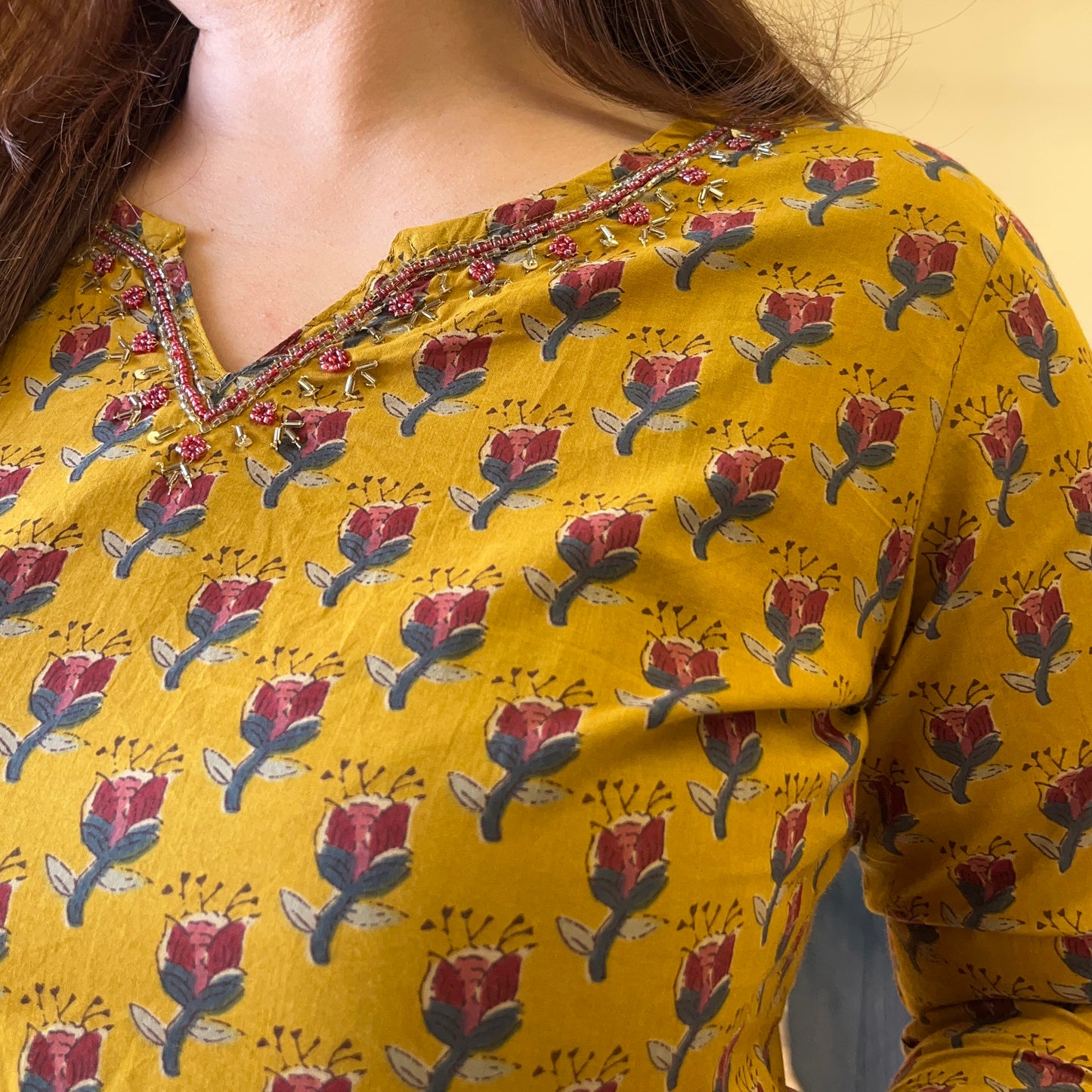 Kriti Handcrafted Kurtas - Mustard