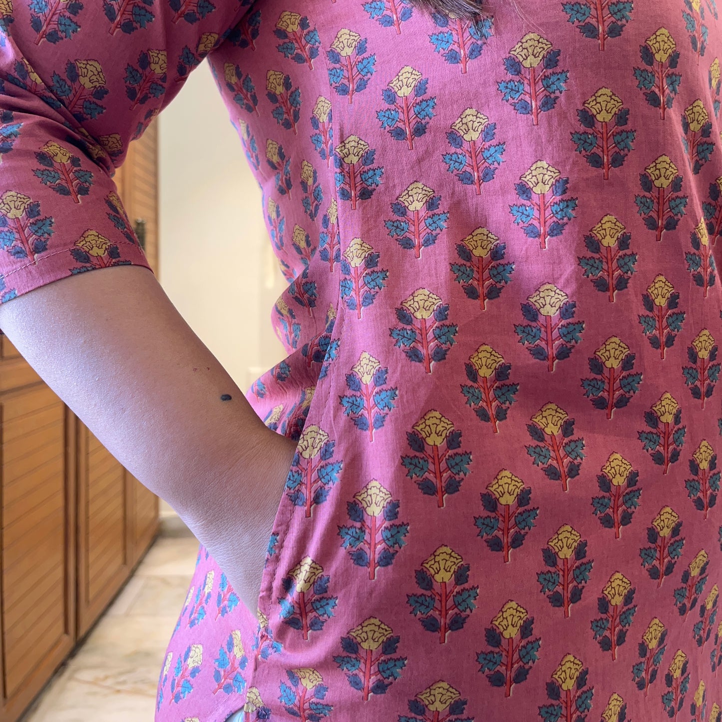 Kriti Handcrafted Kurtas - Rust Rose