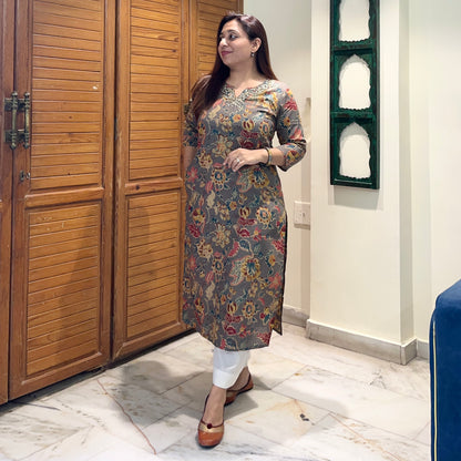 Kriti Handcrafted Kurtas - Grey