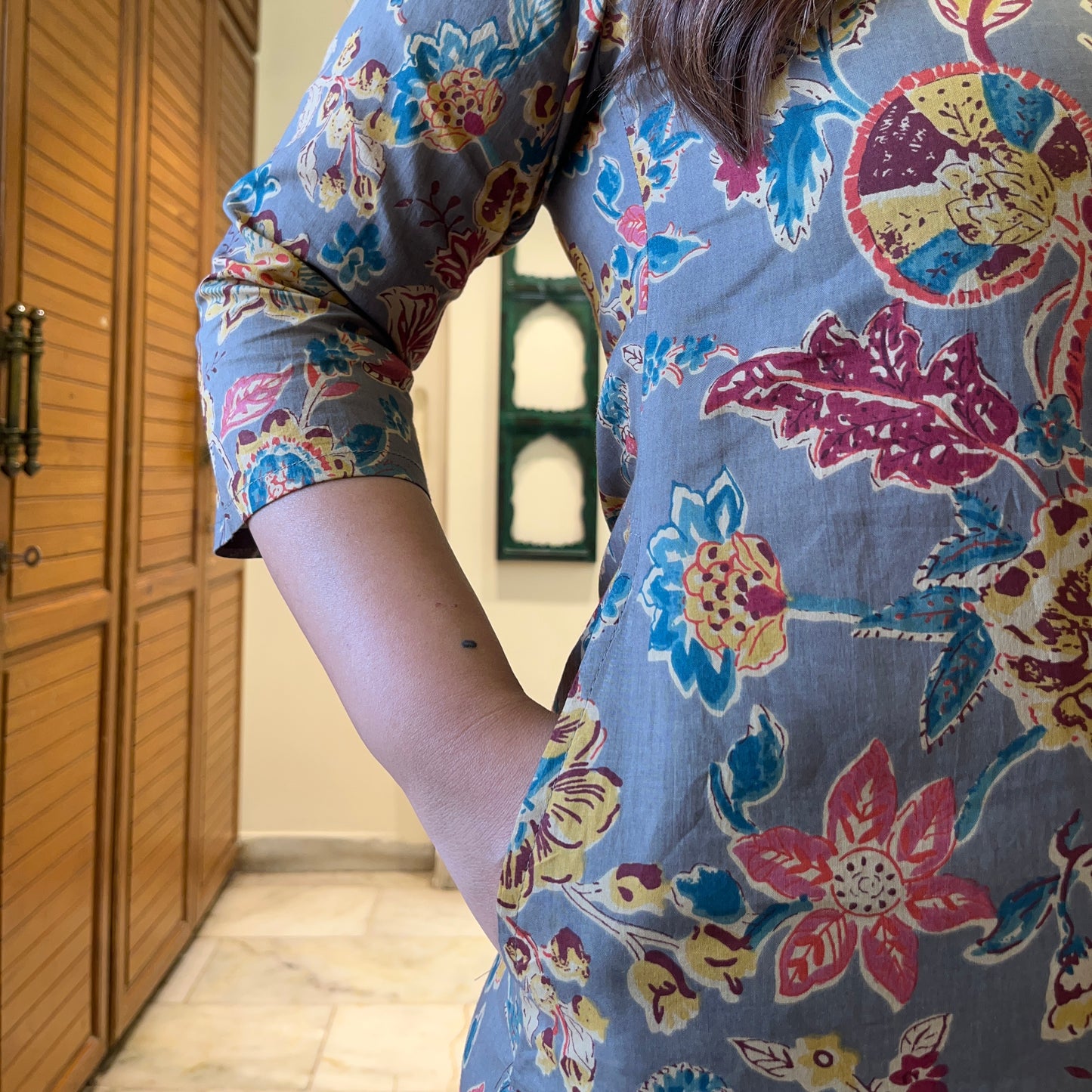 Kriti Handcrafted Kurtas - Grey