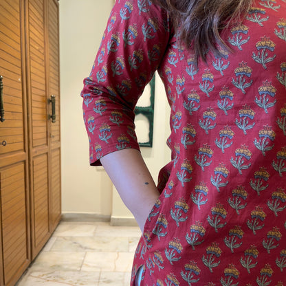 Kriti Handcrafted Kurtas - Maroon