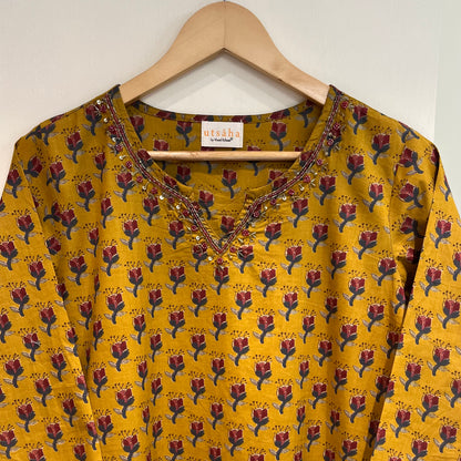 Kriti Handcrafted Kurtas - Mustard