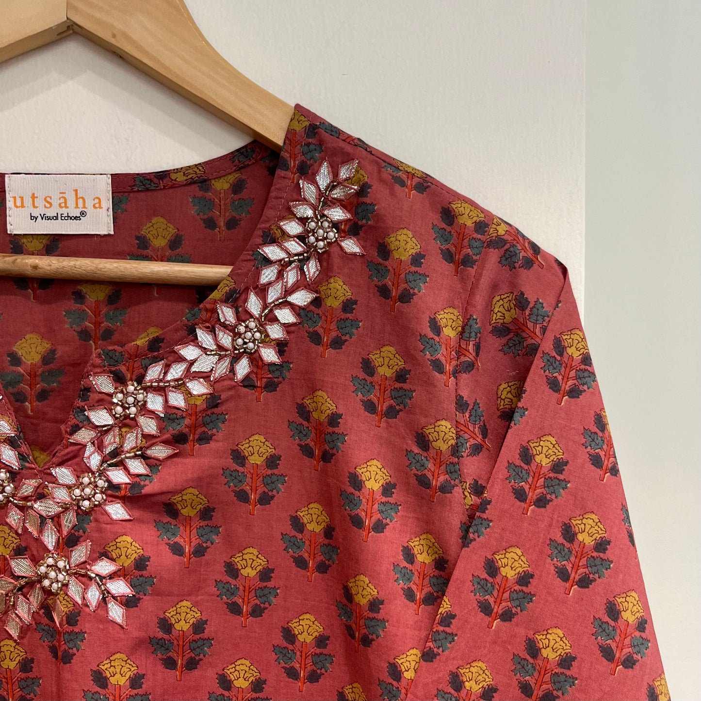 Kriti Handcrafted Kurtas - Rust Rose