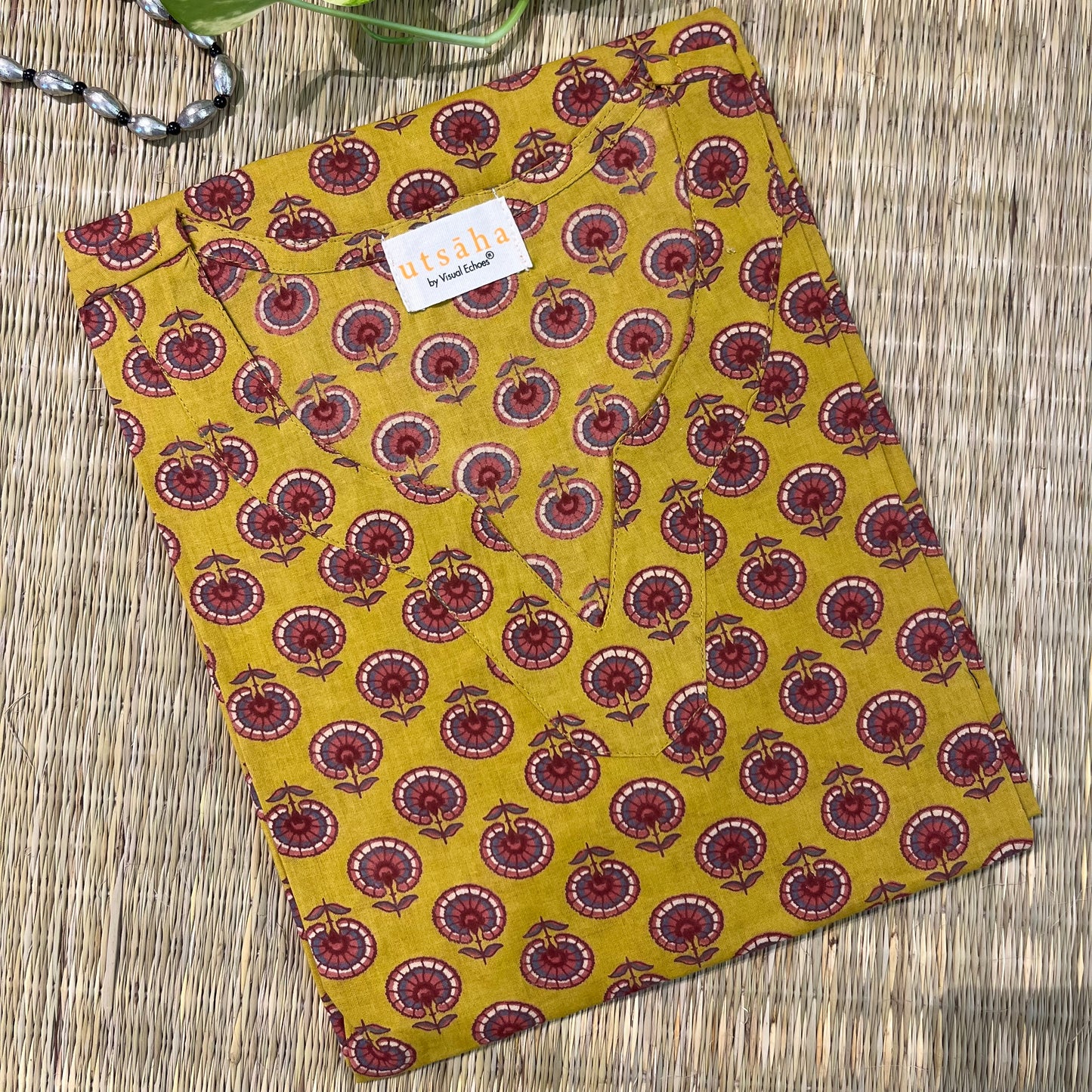 Rozana 2.0 Pure Cotton Kurta_Mustard