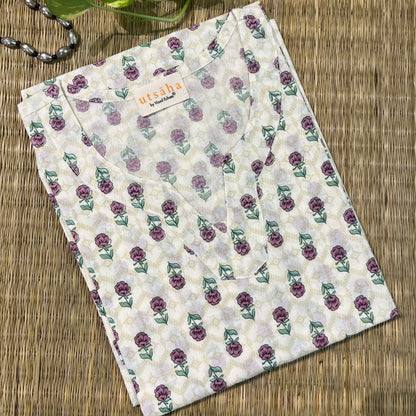 Rozana 2.0 Pure Cotton Kurta_Ivory