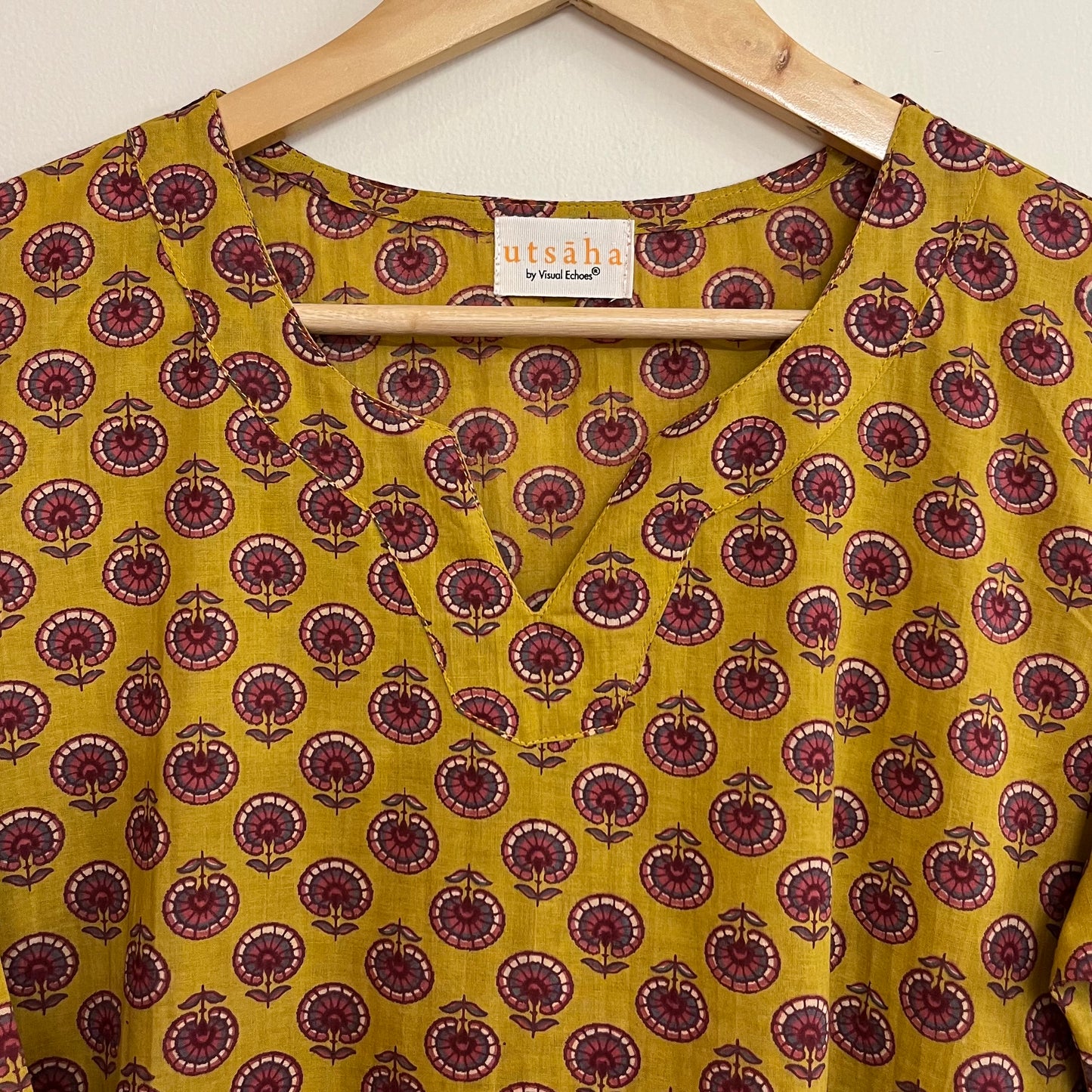 Rozana 2.0 Pure Cotton Kurta_Mustard