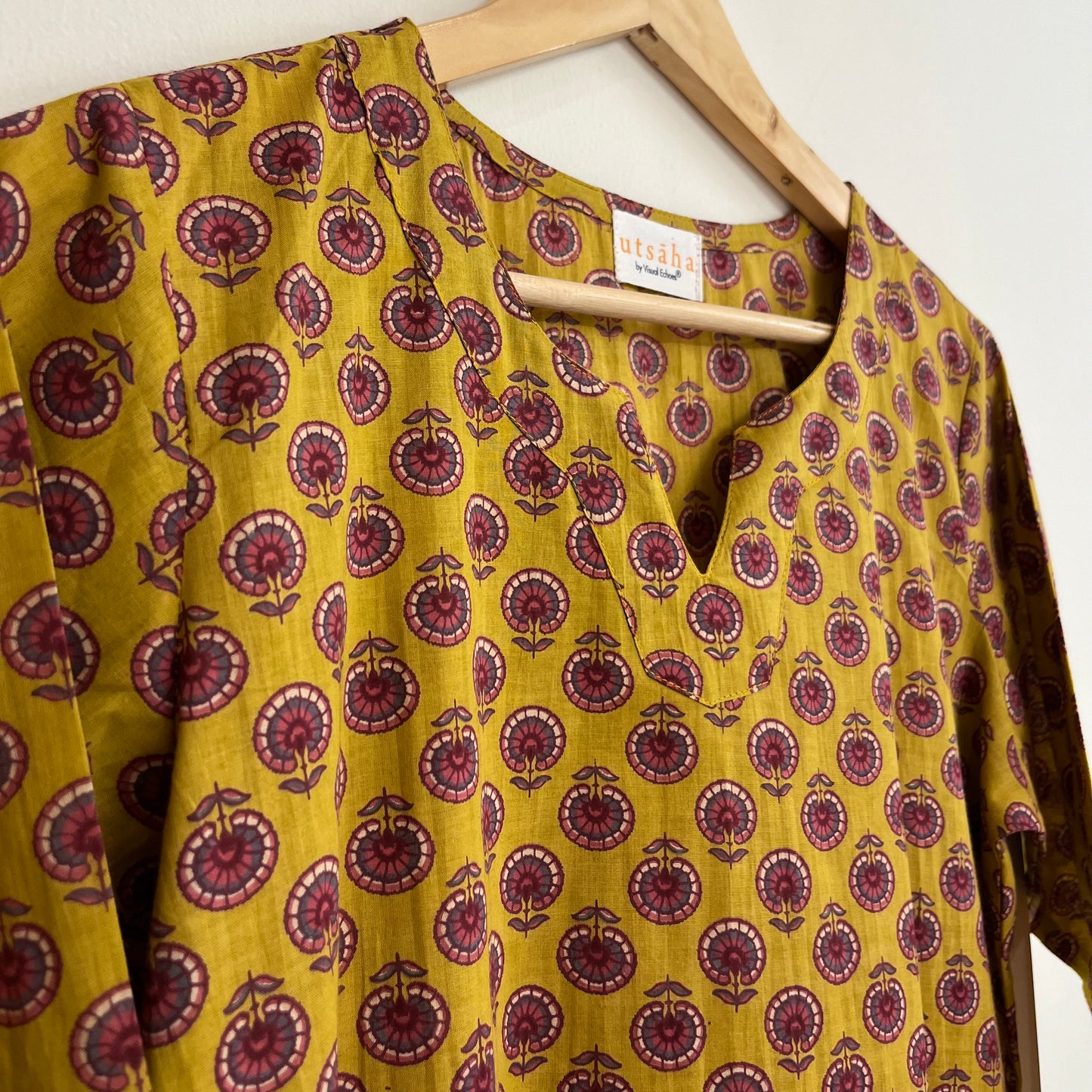 Rozana 2.0 Pure Cotton Kurta_Mustard