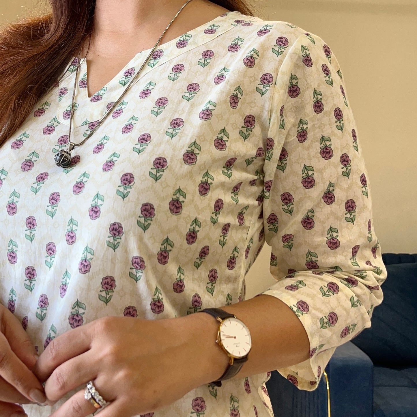 Rozana 2.0 Pure Cotton Kurta_Ivory