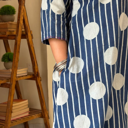 Indigo Chaap Pure Cotton Kurta