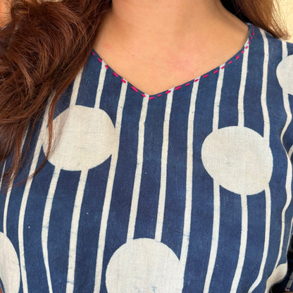 Indigo Chaap Pure Cotton Kurta