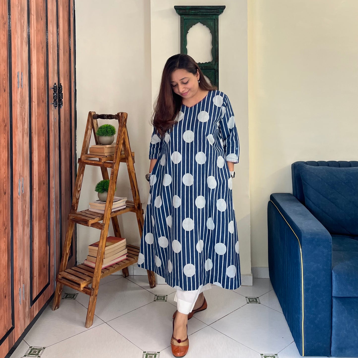Indigo Chaap Pure Cotton Kurta